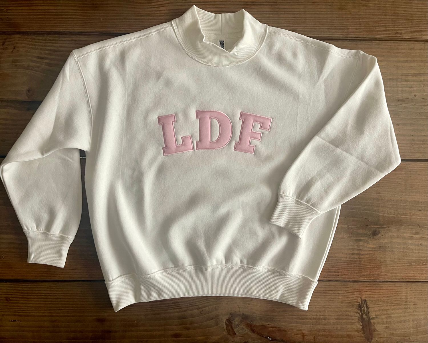 LDF Applique Cream Mockneck (LDF)