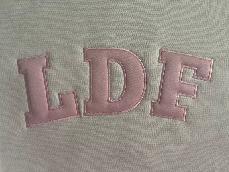 Youth or Ladies LDF Applique Cream Mockneck (LDF)