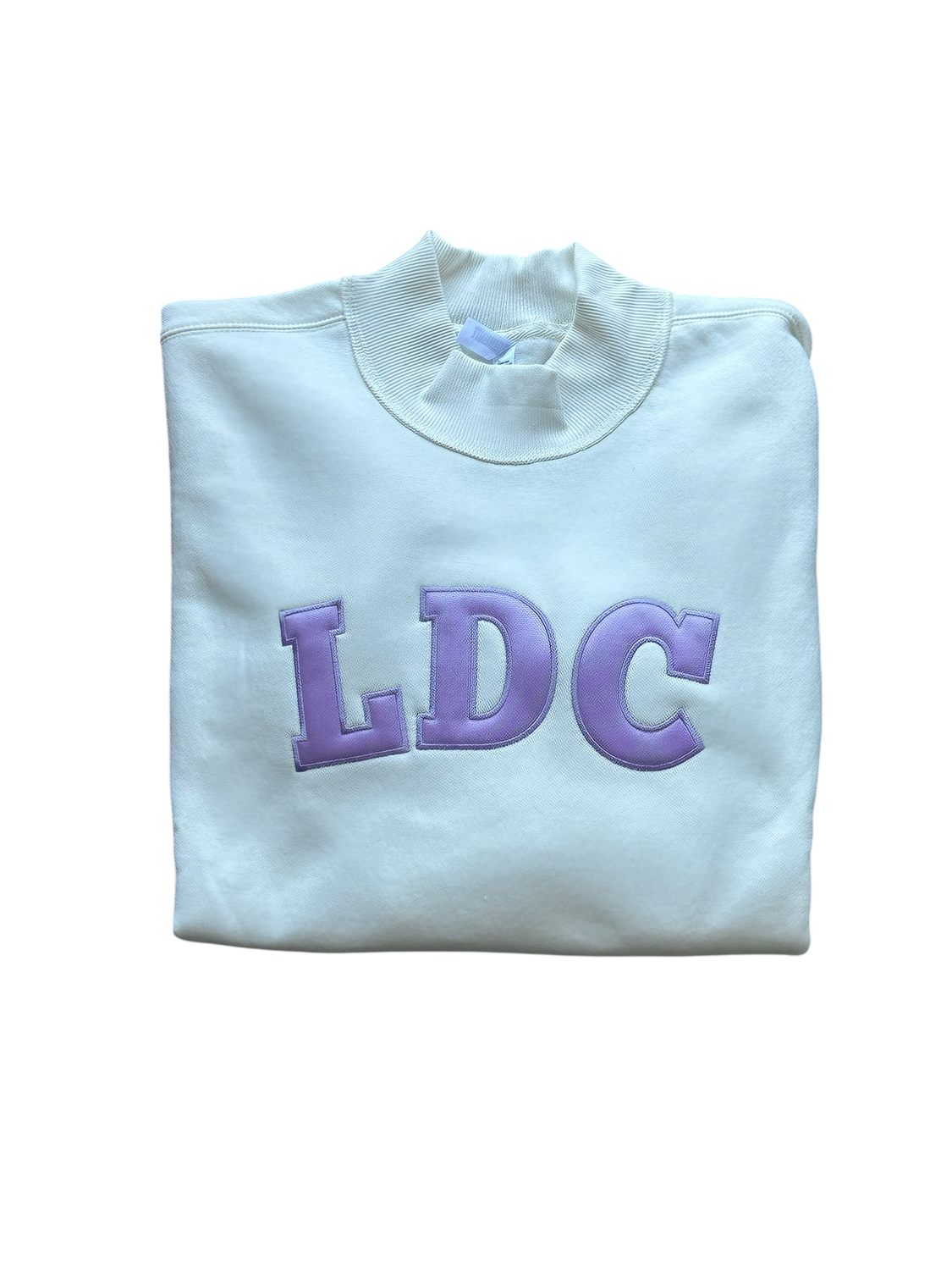 LDC Applique Cream Mockneck (LDC)