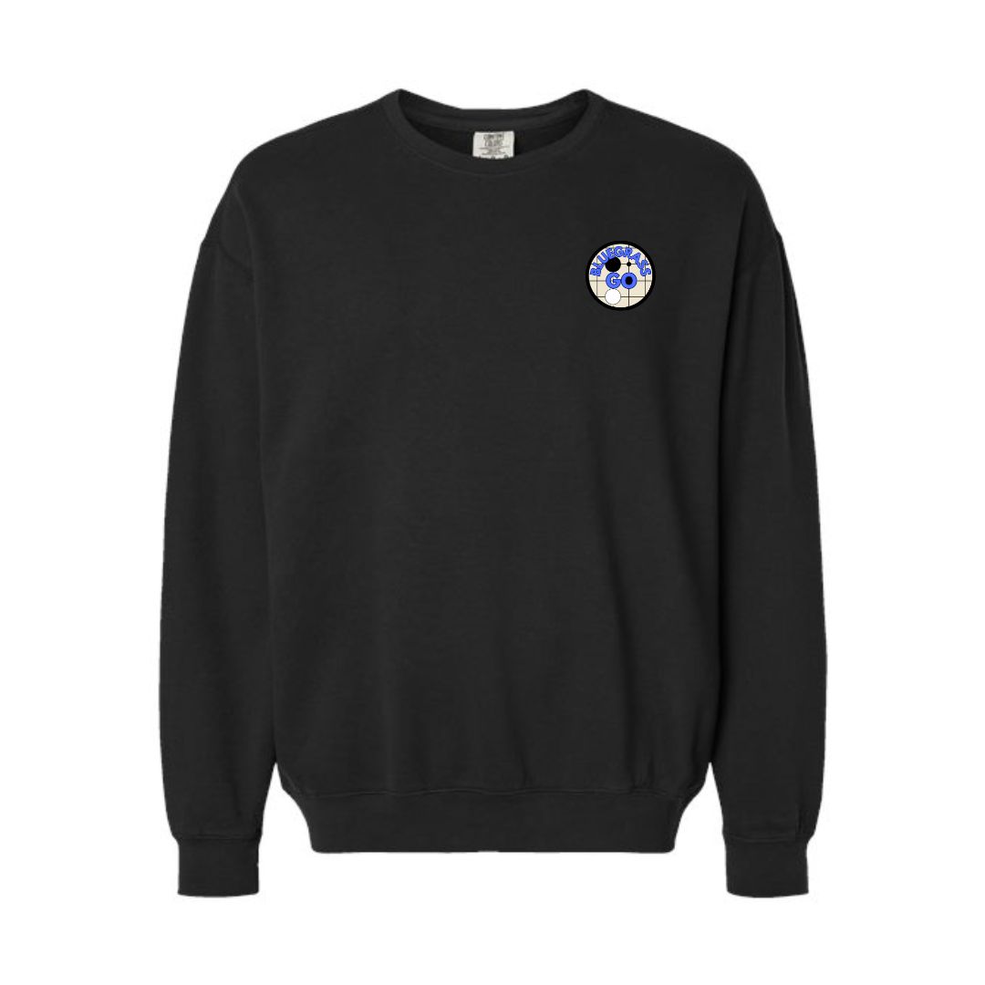 Adult Embroidered BLGO Logo Comfort Colors Garment-Dyed Lightweight Fleece Crewneck Sweatshirt (BLGO)