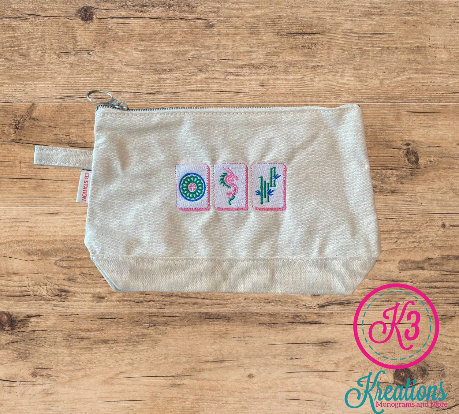 Mahjong Tile Makeup Bag