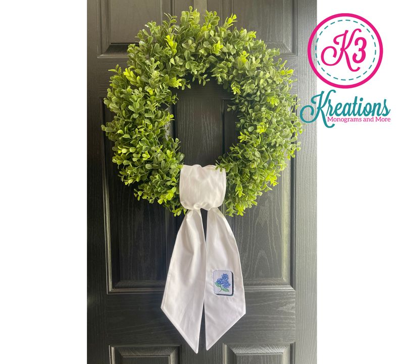Mahjong Tile Embroidered Wreath Sash