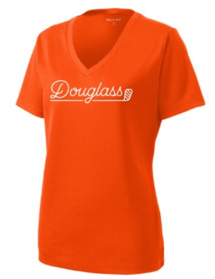 Ladies Douglass Golf Club Sport-Tek® PosiCharge® RacerMesh® V-Neck Tee (FDG)