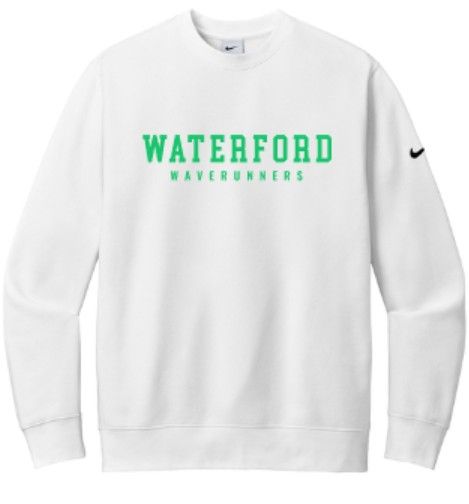 Adult Waterford Waverunners Nike Club Fleece Sleeve Swoosh Crew (WWR)