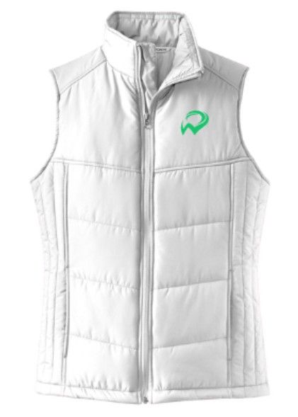 Ladies Embroidered W Port Authority Puffy Vest (WWR)