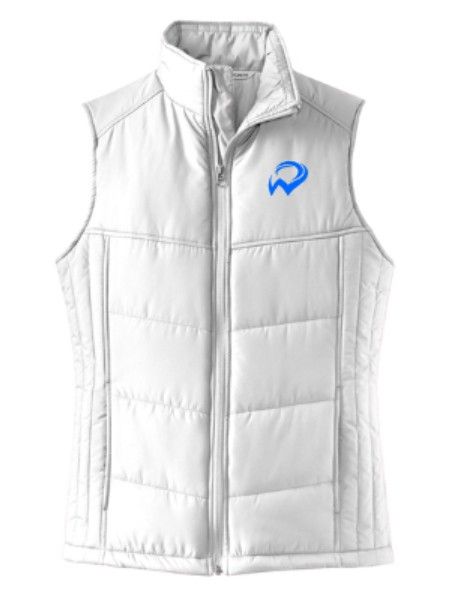 Ladies Embroidered W Port Authority Puffy Vest (WWR)