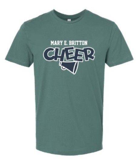 Youth or Adult Mary E. Britton CHEER LAT Fine Jersey Short Sleeve T-Shirt (MEBC)