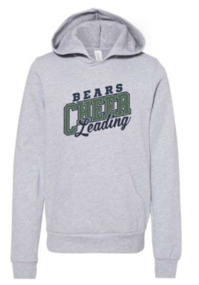 Youth Bears Cheerleading Bella + Canvas Sponge Fleece Hooded Sweatshirt (MEBC)
