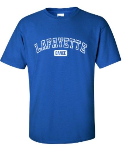 Youth or Adult Arced LAFAYETTE DANCE Gildan Tee (LDT)