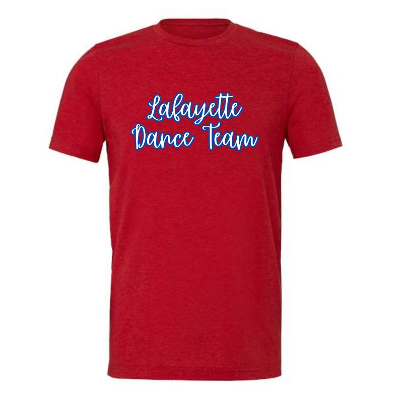 Adult Lafayette Dance Team Bella + Canvas Red Triblend Short Sleeve Tee (LDT)