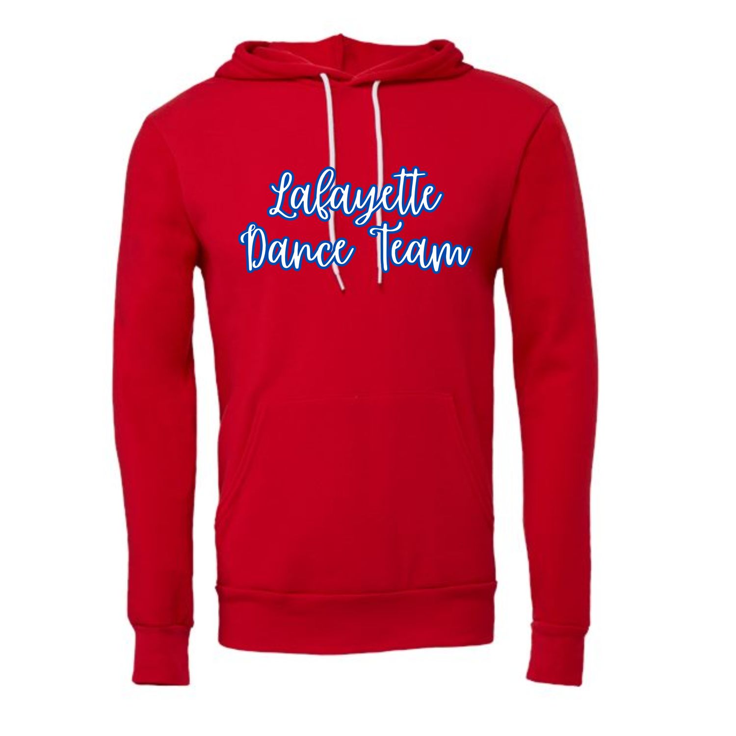 Adult Lafayette Dance Team Bella + Canvas Red Sponge Fleece Hoodie (LDT)