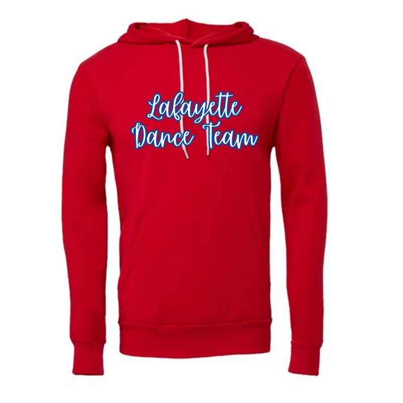 Adult Lafayette Dance Team Bella + Canvas Red Sponge Fleece Hoodie (LDT)