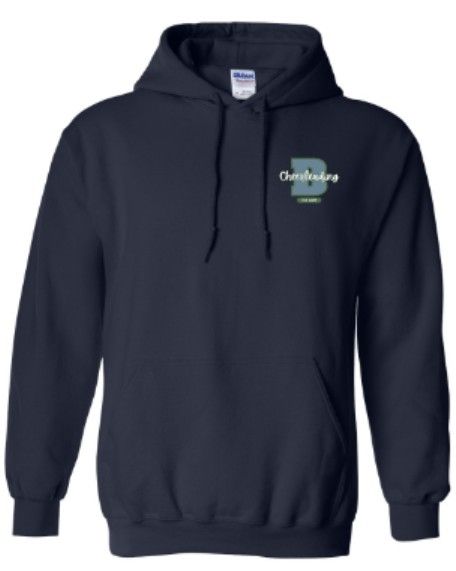 B Cheerleading Embroidered Heavy Blend™ Navy Hooded Sweatshirt