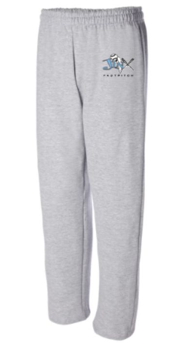 Adult Open Bottom Sweatpants with Embroidered Jinx Logo (JFP)