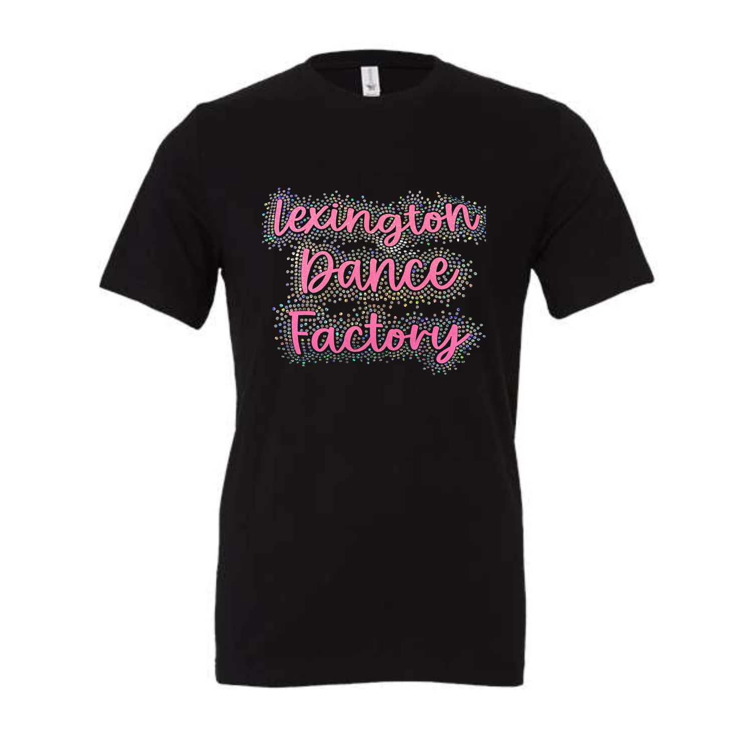 Youth or Adult Lexington Dance Factory with Faux Rhinestone Outline Bella + Canvas Short Sleeve Tee (LDF)