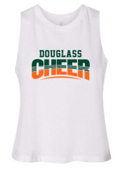 Ladies Douglass Cheer Racerback Crop Tank (FDHSC)