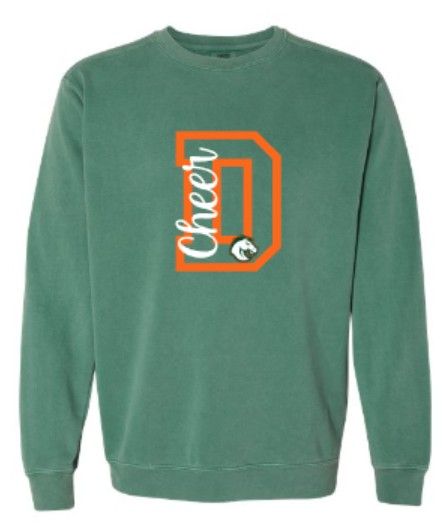 Adult D Cheer Comfort Colors Garment-Dyed Sweatshirt (FDHSC)