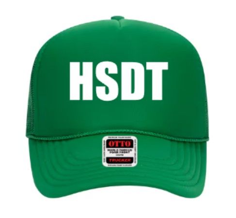 HSDT Otto 5 Panel Mid Profile Mesh Back Green Trucker Hat (HSDT)