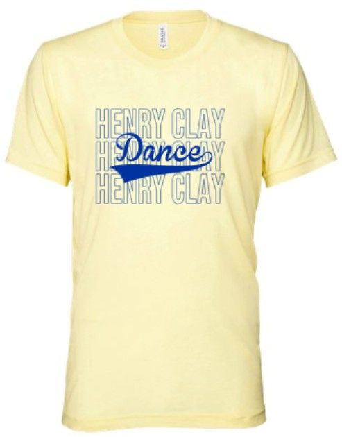 Adult HENRY CLAY Dance Short Sleeve Bella + Canvas Triblend Tee (HCDT)
