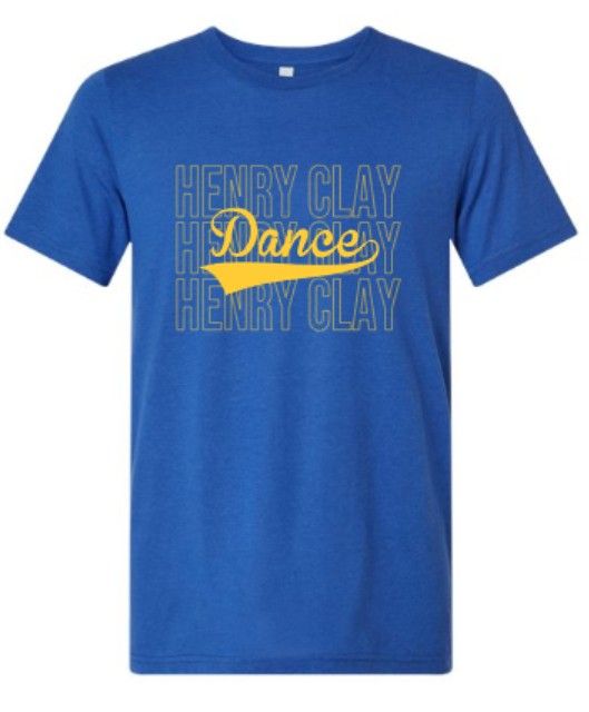 Adult HENRY CLAY Dance Short Sleeve Bella + Canvas Triblend Tee (HCDT)