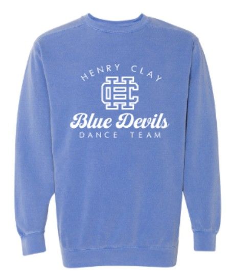 Adult Henry Clay Blue Devils Dance Team Comfort Colors Garment-Dyed Crewneck Sweatshirt (HCDT)