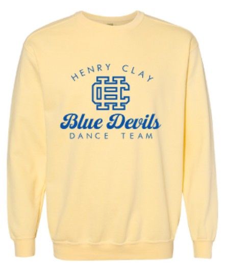 Adult Henry Clay Blue Devils Dance Team Comfort Colors Garment-Dyed Crewneck Sweatshirt (HCDT)