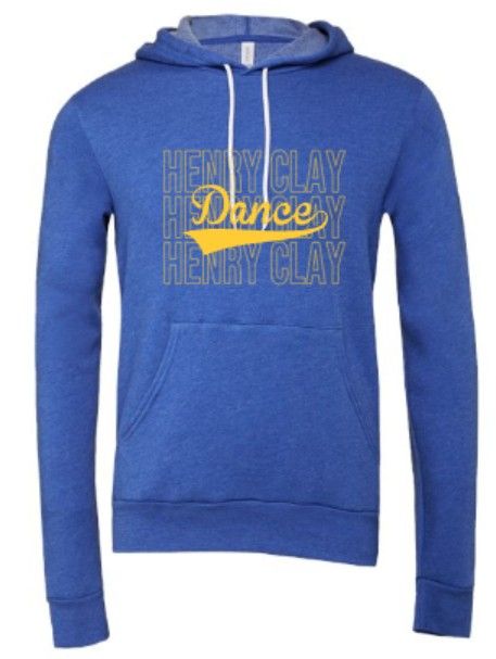 Adult HENRY CLAY Dance Bella + Canvas Sponge Fleece Raglan Crewneck OR Hooded Sweatshirt (HCDT)