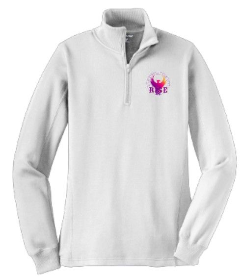 Unisex OR Ladies RISE Round Logo Sport-Tek 1/4 Zip Fleece Pullover