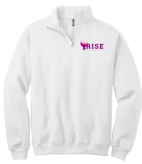 Adult RISE Logo JERZEES NuBlend 1/4 Zip Sweatshirt