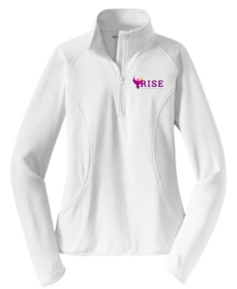 Unisex OR Ladies RISE Logo Sport Tek 1/2 Zip Sport Wick Pullover