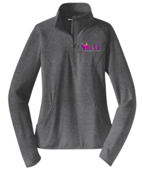 Unisex OR Ladies RISE Logo Sport Tek 1/2 Zip Sport Wick Pullover