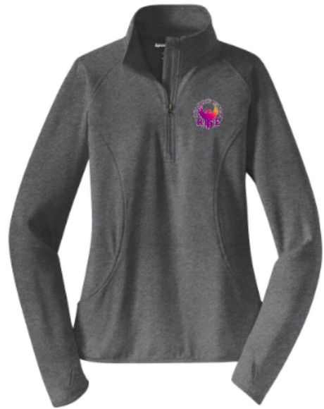 Unisex OR Ladies RISE Round Logo Sport Tek 1/2 Zip Sport Wick Pullover