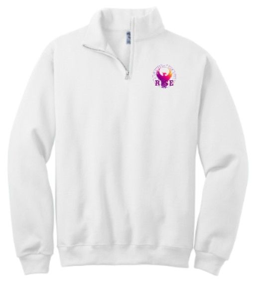 Adult RISE Round Logo JERZEES NuBlend 1/4 Zip Sweatshirt
