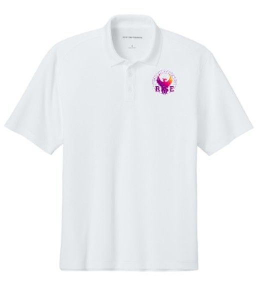 Unisex OR Ladies RISE Round Logo Port Authority® Wearever Performance Pique Polo
