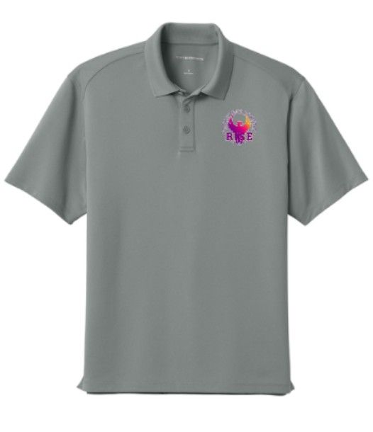 Unisex OR Ladies RISE Round Logo Port Authority® Wearever Performance Pique Polo