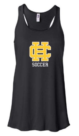 Ladies HC Logo Soccer Bella + Canvas Flowy Racerback Tank (HCGS)