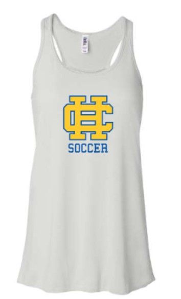 Ladies HC Logo Soccer Bella + Canvas Flowy Racerback Tank (HCGS)