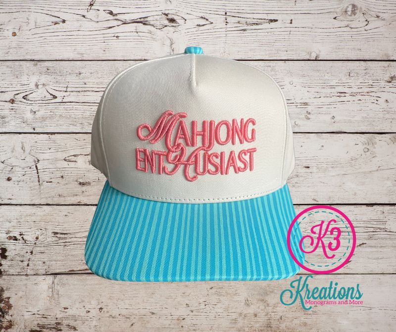 Mahjong Enthusiast Embroidered Hat