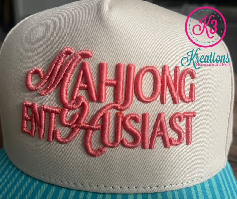 Mahjong Enthusiast Embroidered Hat