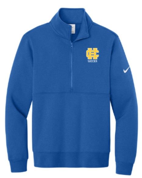 Adult Nike Club Fleece Sleeve Swoosh 1/2-Zip with Choice of Embroidered Logo (HCGS)