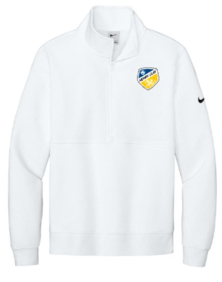 Adult Nike Club Fleece Sleeve Swoosh 1/2-Zip with Choice of Embroidered Logo (HCGS)