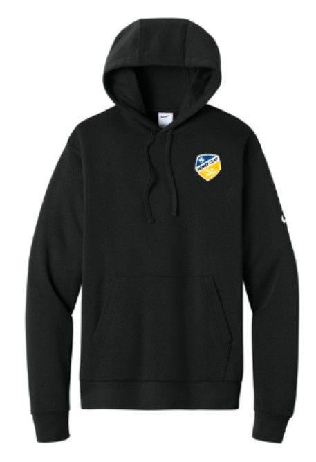 Adult Nike Club Fleece Sleeve Swoosh Hoodie with Choice of Embroidered Logo (HCGS)