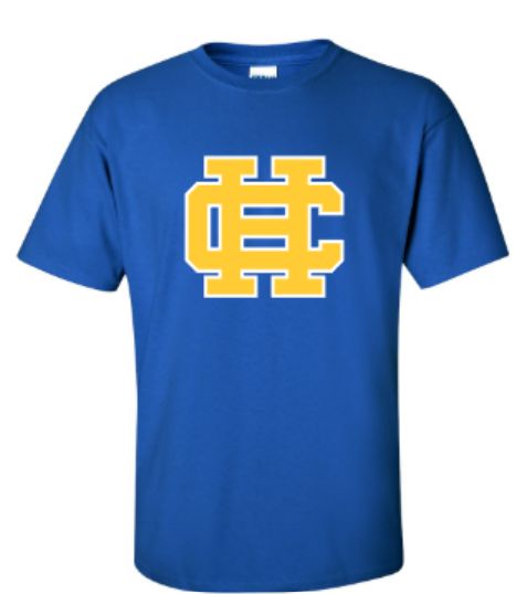 Adult HC Logo with Senior Dad Back Design Short Sleeve Gildan Tee (HCDT)