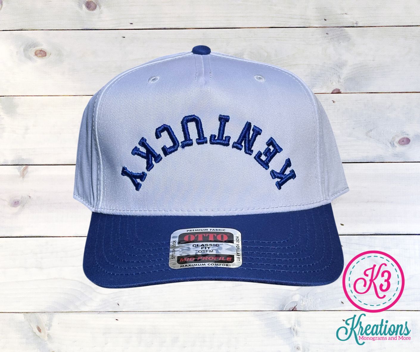 Upside-Down KENTUCKY OTTO CAP® 5 Panel Mid Profile Baseball Cap