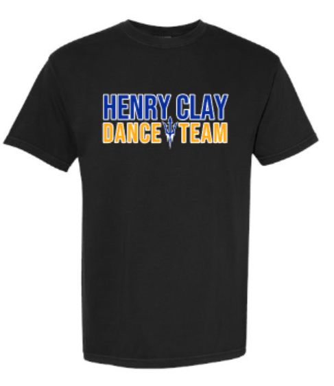 Adult Henry Clay Dance Team with Senior Parent Back Design Comfort Colors Garment-Dyed Short Sleeve Tee (HCDT)