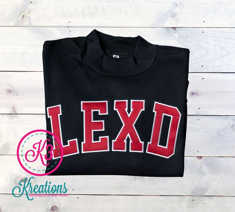 Ladies LEXD Applique Black Mockneck (LEXD)