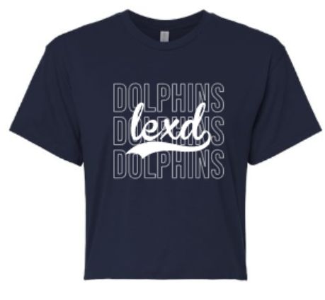 Ladies lexd DOLPHINS Next Level Crop Tee (LEXD)