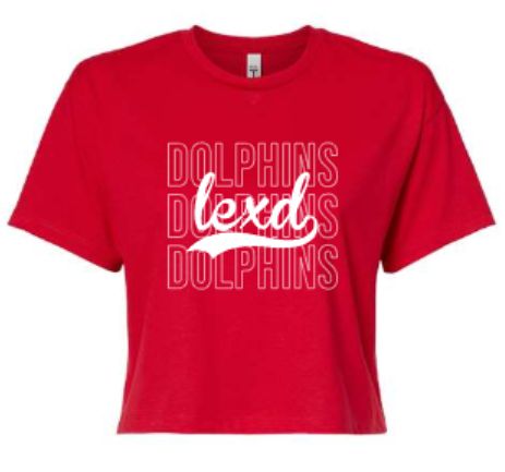 Ladies lexd DOLPHINS Next Level Crop Tee (LEXD)