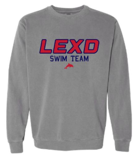 Adult LEXD SWIM TEAM Comfort Colors Garment-Dyed Crewneck Sweatshirt (LEXD)