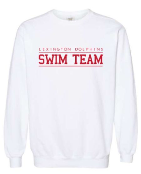 Adult LEXINGTON DOLPHINS SWIM TEAM Comfort Colors Garment-Dyed Crewneck Sweatshirt (LEXD)